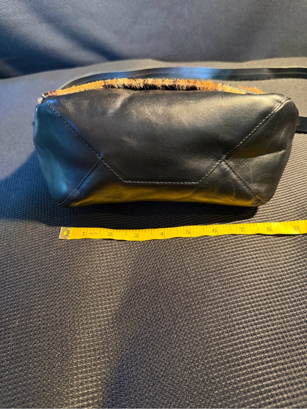 RARE Clare V. Snakeskin Pony Hair Leather Crossbody Bag - Picture 10 of 11
